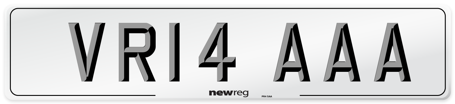 VR14 AAA Number Plate from New Reg